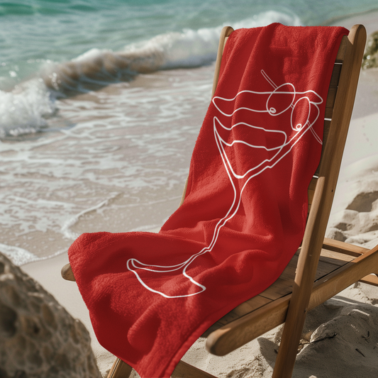 Red Martini Beach Towel