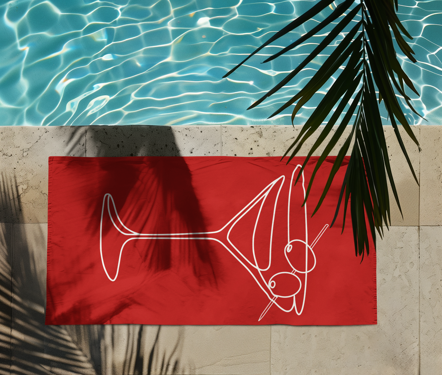 Red Martini Beach Towel